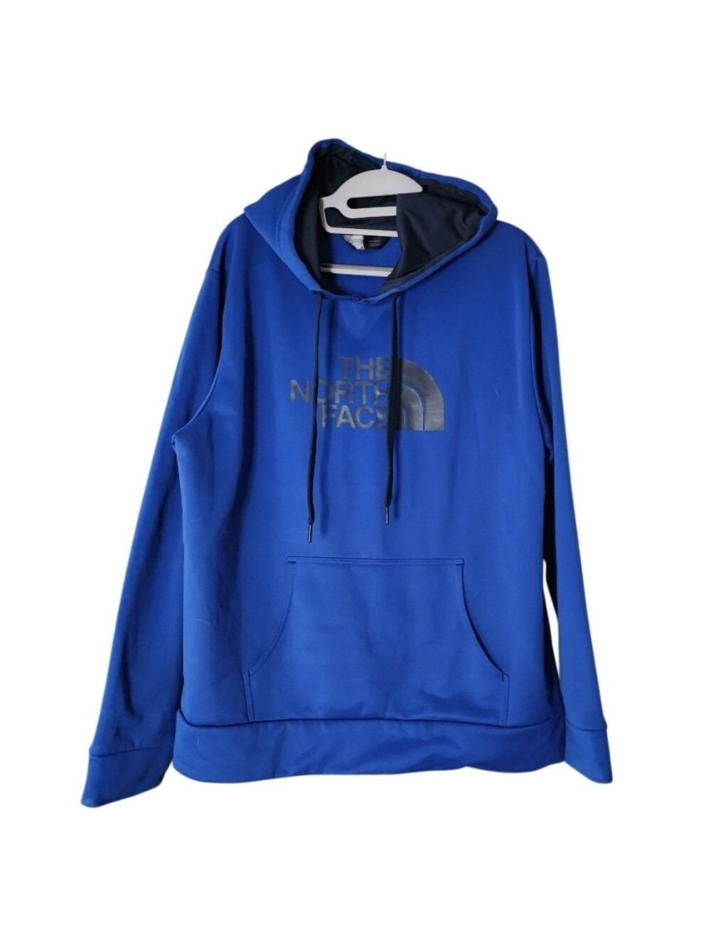 The North Face Men's Royal Blue Crewneck Hoodie with Black Logo